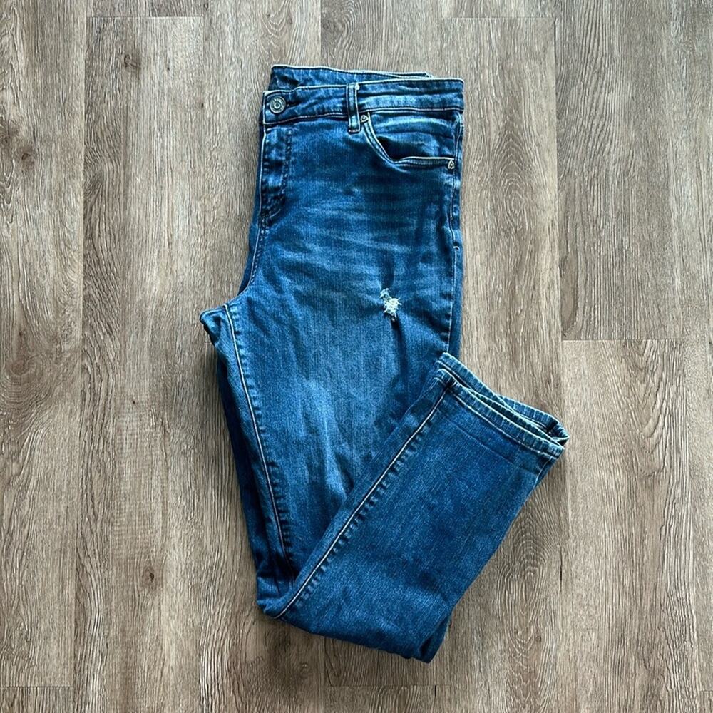Kut From The Kloth Catherine Mid Rise Boyfriend Jeans Medium Wash 16 Straight